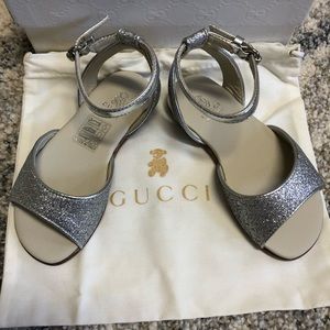 Gucci Baby Girl Silver Sandals